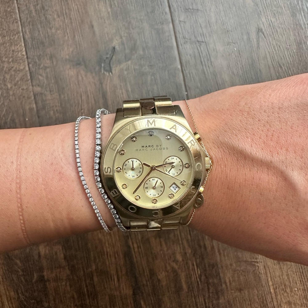 Marc by Marc Jacobs gold tone stainless steel watch
